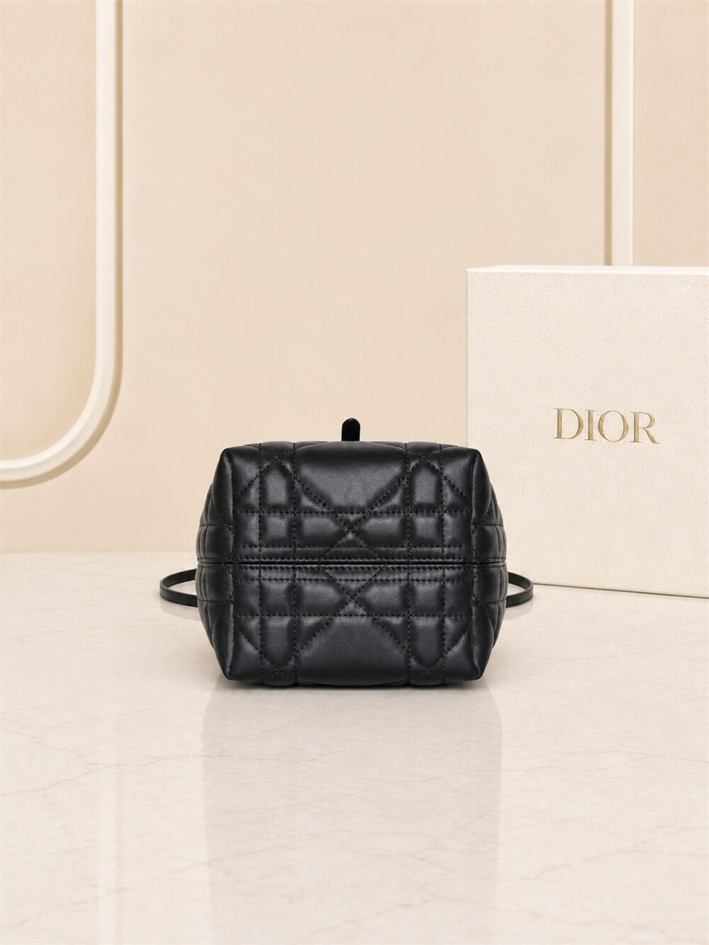 Dior Toujours Mini Vertical Black Cannage Leather Tote Bag - Picture 7 of 9